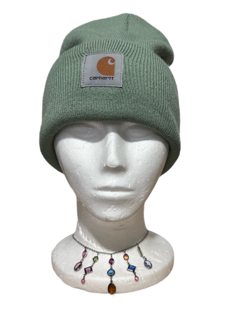 Carhartt Sage Green Cuffed Knit Beanie